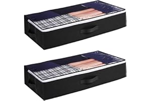 2-Pack (26L) Under Bed Storage Containers, Closet Organizers and Storage Bins, Foldable Underbed Storage Bags