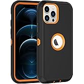 Aimoll-88 for iPhone 12 Pro Max Case, with Built in Screen Protector Heavy Duty Drop Protection,Full Body Rugged Shockproof Dust Proof Protective Phone Cover for Apple iPhone 12 Pro Max Orange