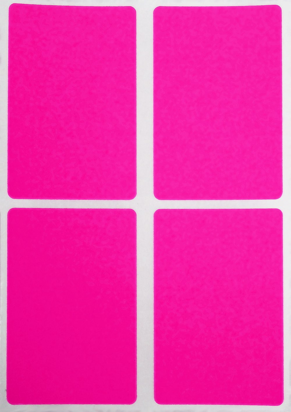 Neon Pink Coding Labels 7.5 cm x 5 cm - 60 Pack, Rectangular Sticker Label 75mm x 50mm by Royal Green
