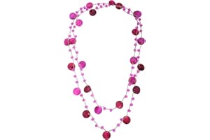 Winssigma Layered Necklaces for Women, Multi Strand Boho Long Beaded Statement Piece with Shell & Coin Chunky Details
