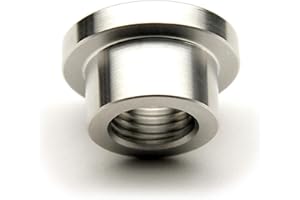 ADAPTORMOUNT 1/4" NPT Stainless Steel 304 Female Threaded Stepped Weld Bung Mounting Fitting (OD 0.7") with Top Head (OD 1.0")