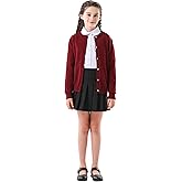 SMILING PINKER Girls Cardigan Sweater School Uniforms Button Long Sleeve Knit Tops