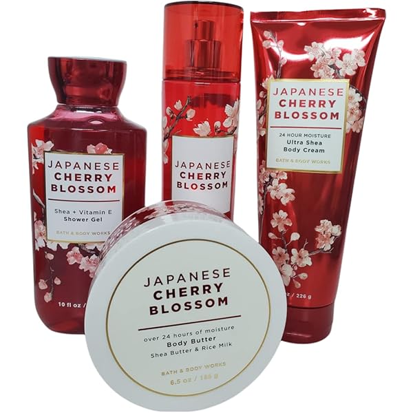 Amazon.com : Bath & Body Works Japanese Cherry Blossom 4 Piece