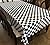 lovemyfabric Cotton Blend 2 Inch Black & White Checkerboard Print Tablecloth for Wedding/Bridal Shower, Birthdays, NASCAR Party Special Events