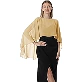 Hotshawl Capelets for women Chiffon Cape Shawls and Wraps for Evening Dress Wedding Capes Cover Up