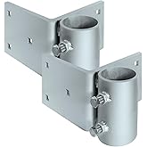 JYINCPED Stationary Dock Heavy Duty Hardware Side Leg Pipe Holder,Floating Dock Brackets Hardware,Dock Pipe Brackets Sleeve Holder for Pipe Pole Post,7/16" Holes for 3/8" Carriage Bolts