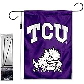 Texas Christian Horned Frogs Garden Banner Flag with Stand Pole Holder