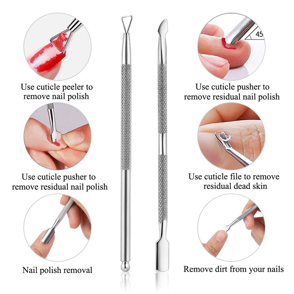 Gel Nail Polish Remover, Magic Nail Polish Remover, Nail File Set, Cuticle Pusher and Cutter, Nail Polish Remover, Removes Soak-Off Gel Nail Polish In 3-5 Minutes, Don't Hurt Your Nails by Hilareco : Beauty