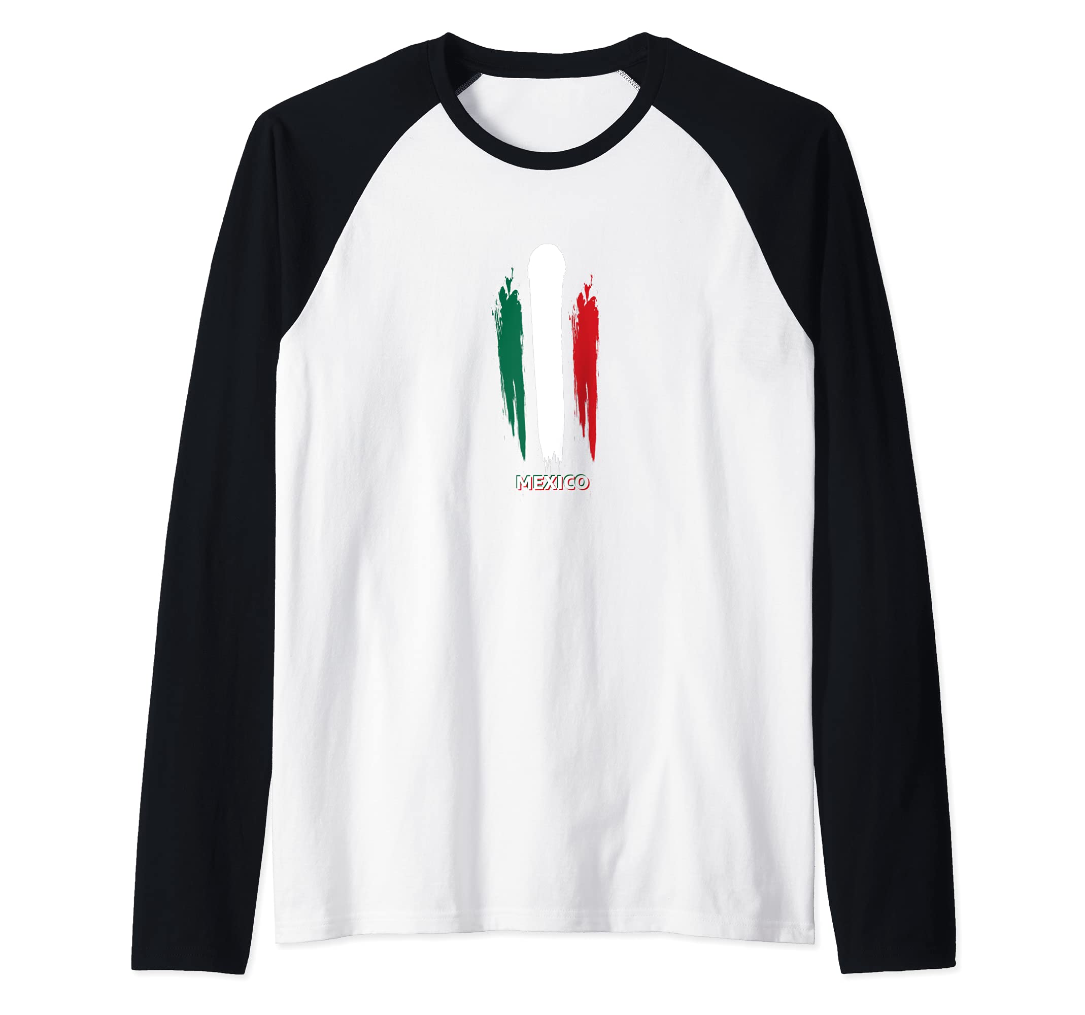 Flag Mexico Raglan Baseball Tee