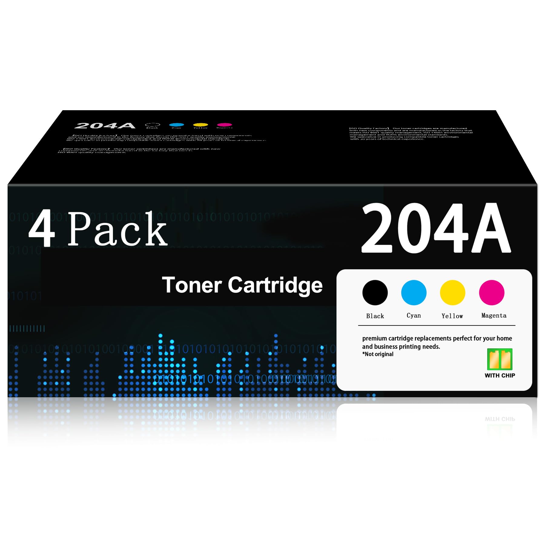 Photo 1 of 204A Toner Cartridge (with Chip) Replacement for HP 204A Toner Cartridges Color Pro MFP M180nw M180n M181fw M154a M154nw Printer | CF510A CF511A CF512A CF513A