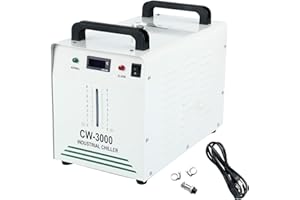 Homend 110V Industrial Water Chiller 9L Capacity CW-3000 Thermolysis Type Cooling Chiller for 60W 80W Laser Engraving Machine