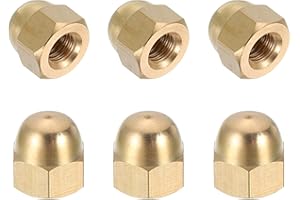 MECCANIXITY Acorn Hex Cap Nuts, M8x1.25mm Brass Dome Head Hex Decorative Cap Nuts for Screws Bolts Industrial Mechanical Elec
