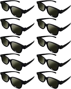 Lot of 10x RealD Technology 3D Polarized Glasses for TV/Movies/Cinema/HD