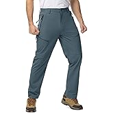 TBMPOY Men's Lightweight Hiking Travel Pants 5 Zip Pockets Stretch Quick Dry Work Pant Cargo Outdoor Camping Fishing