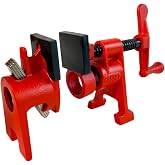 Bessey BPC-H34, 3/4-In. H Style Pipe Clamps - Incredibly Versatile, Easy To Assemble, Indespensable Workshop Clamp For Woodworking, Carpentry, Home Improvement, and DIY Projects