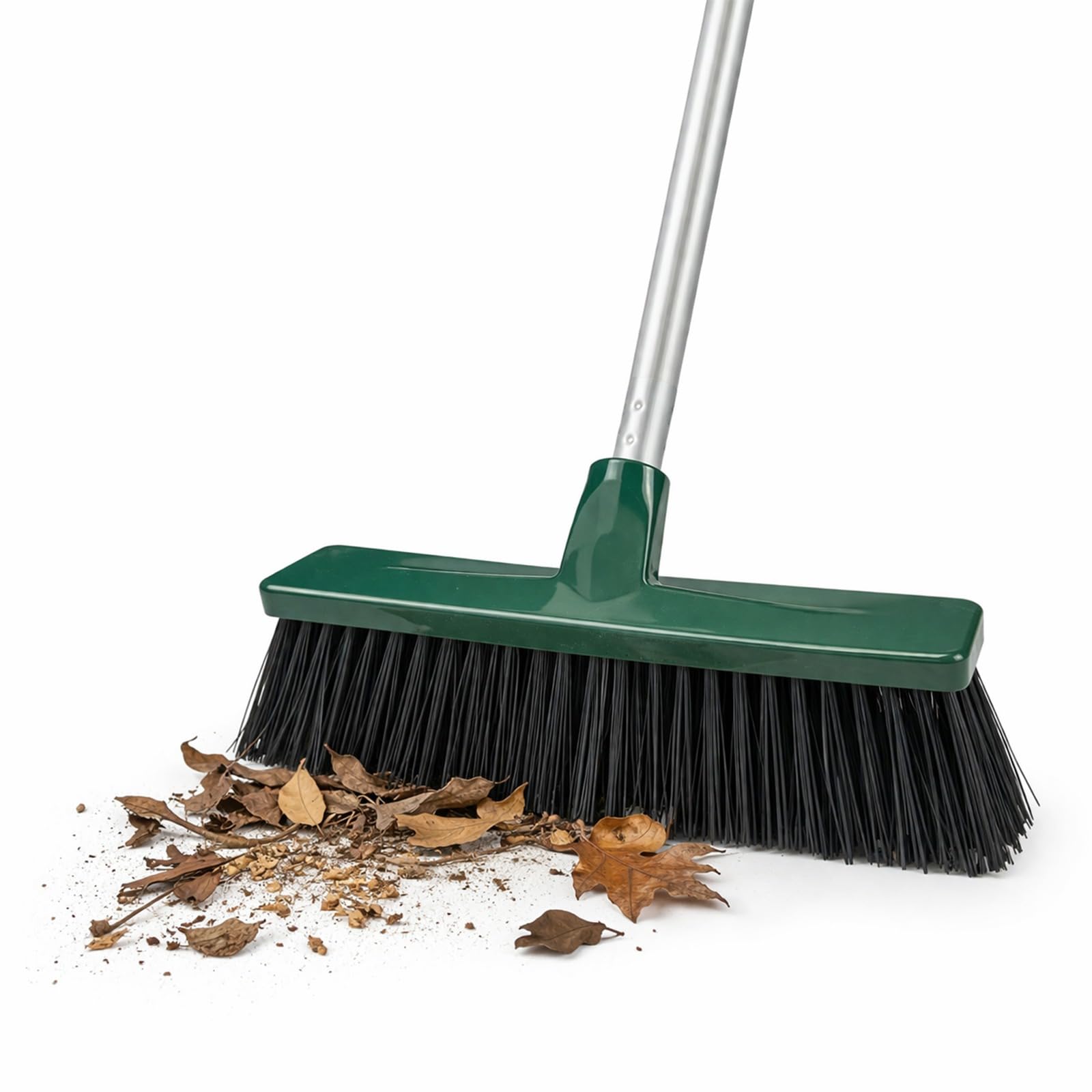 EDS 12'' Yard Broom Outdoor Heavy Duty Garden Brush with 120cm Long Strong Handle Hard Bristle Yard Brush for Cleaning Gardens Yards Decking Pathways Driveways (PACK OF 1)