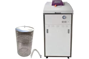 WEST TUNE 75L High Pressure Steam sterilizer, Vertical Scientific Steam Electric Autoclave Sterilizer Shell Anti-Scald Stainless Steel(US Shipping)