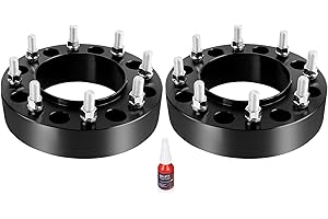 YIZBAP 2PCS 8x200 Hubcentric Wheel Spacers, 2 inch 8x200mm Wheel Spacers 142mm Hub Bore M14x1.5 Thread Pitch for Front Wheels 2005-2025 F350 Super Duty DRW,2019-2023 Ram 3500 Duallly DRW