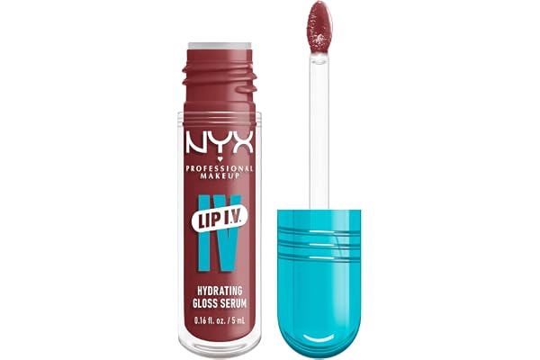 NYX Professional Makeup Lip IV Hydrating Gloss Stain, Lip Gloss, Infused with VITAMINS & COCONUT WATER, Up to 12HR Hydration,
