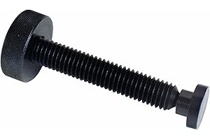 TE-CO 31342L Knurled Knob Swivel Screw Clamp with Large Pad Black Oxide, 3/8-16 Thread x 2-10/91" Lg (2-Pack)