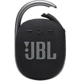 JBL Clip 4 - Portable Bluetooth speaker with a built-in battery, IP67 waterproof and dustproof, Compact size and great sound. - Black
