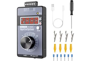 ecaqlin 0/4-20MA DC 0-10V Signal Generator,Analog Generator with 4-Digit LCD Display,Accuracy 0.01,for PLC/Panel Testing