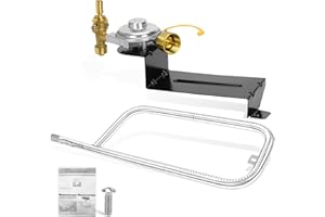 CSZKJXPA 80476 Valve Regulator with 69956 Grill Burner for Weber Q Grill Parts,for Weber Q200 Q220 Series Grill,Fits Model 396002,396001,566002,567798. Gas Valve Regulator & 20.5IN Burner Replacement Kit.