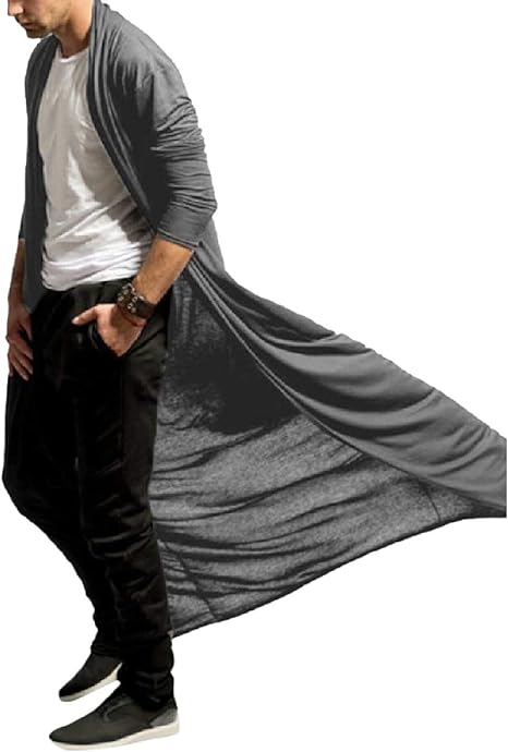 Amazon Sayahe メンズフィットマキシロング防風カジュアルスリムフレアコートジャケット コート ジャケット 通販