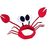 BinaryABC Crab Hat Cap - Halloween Costume Hat & Party Props