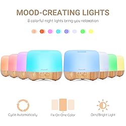 Homeweeks 300ml Essential Oil Diffuser, Quiet