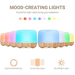 Homeweeks 300ml Essential Oil Diffuser, Quiet