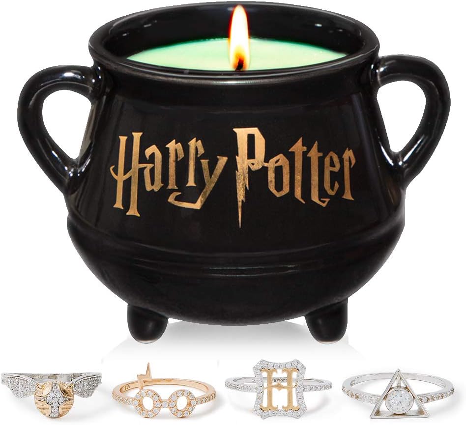 Charmed Aroma Harry Potter Cauldron Candle Ring Size 6 Dark Arts Ring Collection