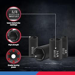 Neiko 02476A 1/2" Impact Socket Set, 14 Piece 6