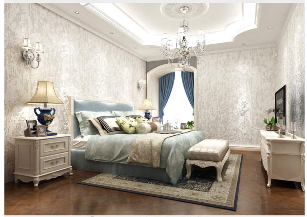 Amazon Com Wallpaper Modern Minimalist Blue Gray Brick Texture