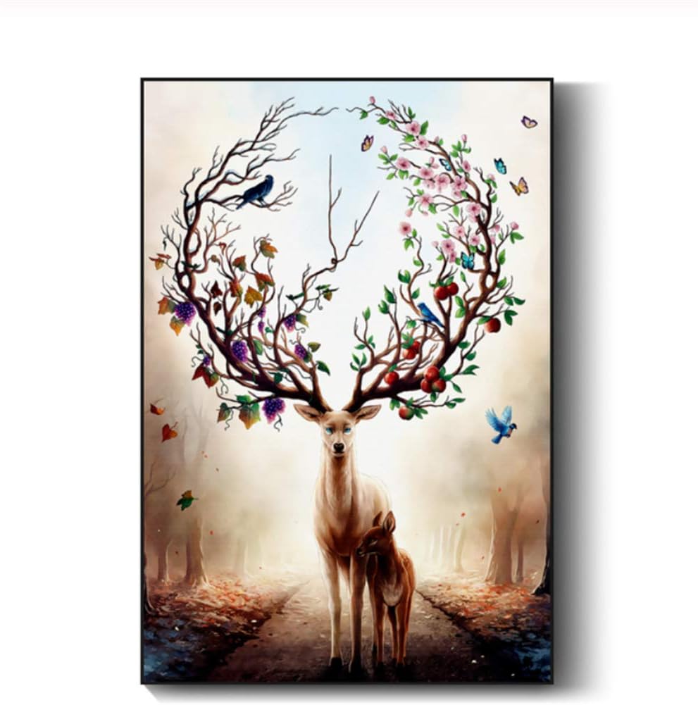 Pinturas de lienzo de ciervos nórdicos Cuadros decorativos modernos