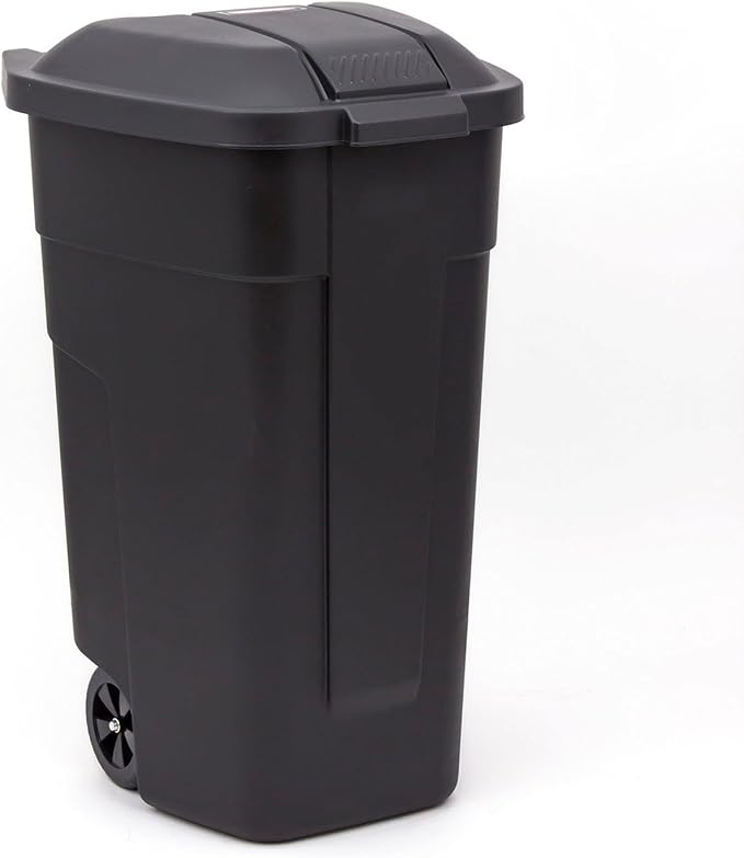 110 ltr CURVER mobile wheelie garbage bin BLACKBLACK Amazon.co.uk