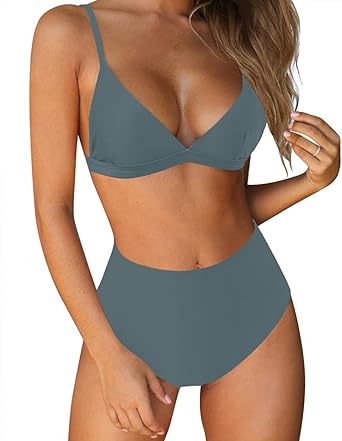 high waisted snakeskin bikini