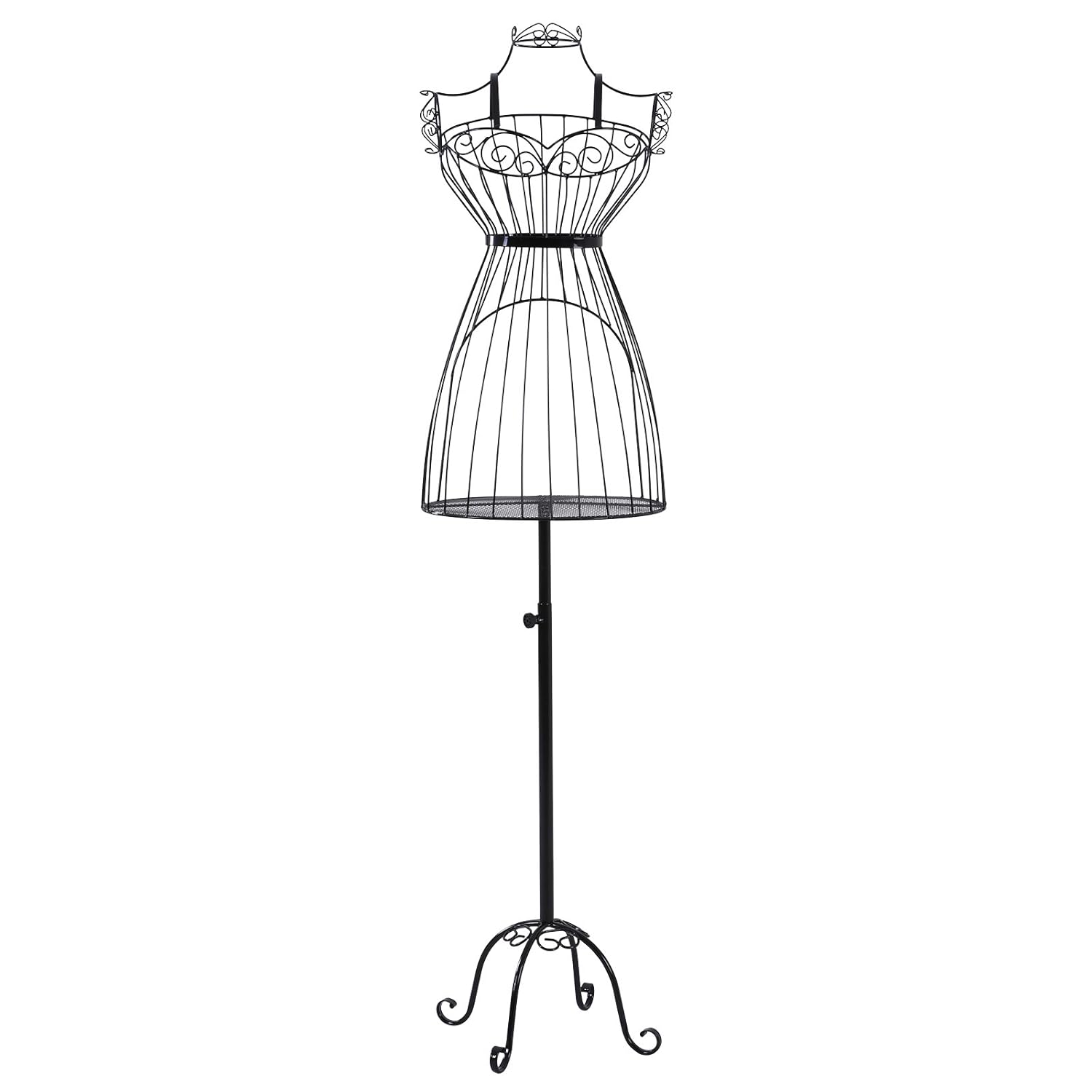 SONGMICS Female Mannequin, Torso Dummy Display, for Fashion Designer, Dressmaking Tailors, Meta