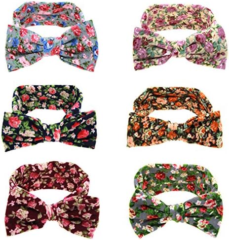 GTGJ Kids Baby Girl Flower Headbands Lovely Hair Bow Hair Band Accessories (6 Pack)