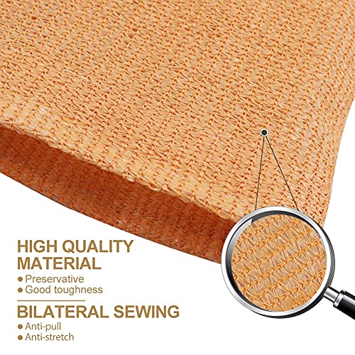 HALOVIE Vela de Sombra, Vela de Sombra Rectangular 3 x 2 Metros Toldo Vela Protección Rayos UV Parasol de Lona Toldo Transpirable para Patio, Exteriores, Jardín, Terraza, Balcón