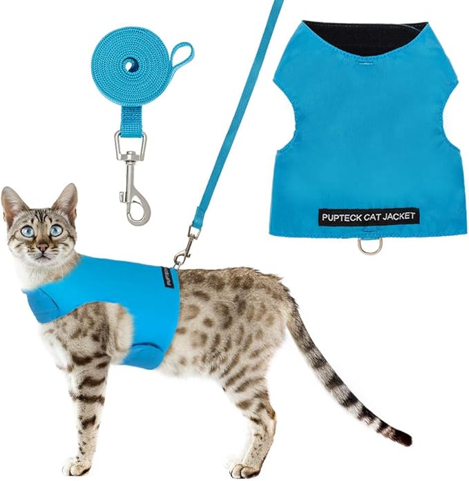 SCIROKKO Cat Harness and Lead Set Adjustable Cat Harness Escape Proof