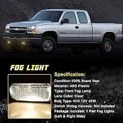 TOPSCOPE Fog Lights Replacement Compatible with