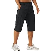 EKLENTSON Men's Workout Shorts Quick Dry Gym Hiking Shorts Zipper Pockets Lightweight Athletic 3/4 Capri Pants for Men