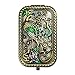 Ivenf Antique Vintage Square Compact Purse Mirror Wedding/Christmas/Birthday Gift, Peacock King Closed Tail, Bronze