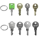 8-Piece Equipment Replacement Key Set, CH751 CH501 E114 and Master Key | Locksmith Tools Master Keys for Authorized Maintenance of Matching RV Compartments, Cabinets, and Tool Boxes Carts Key