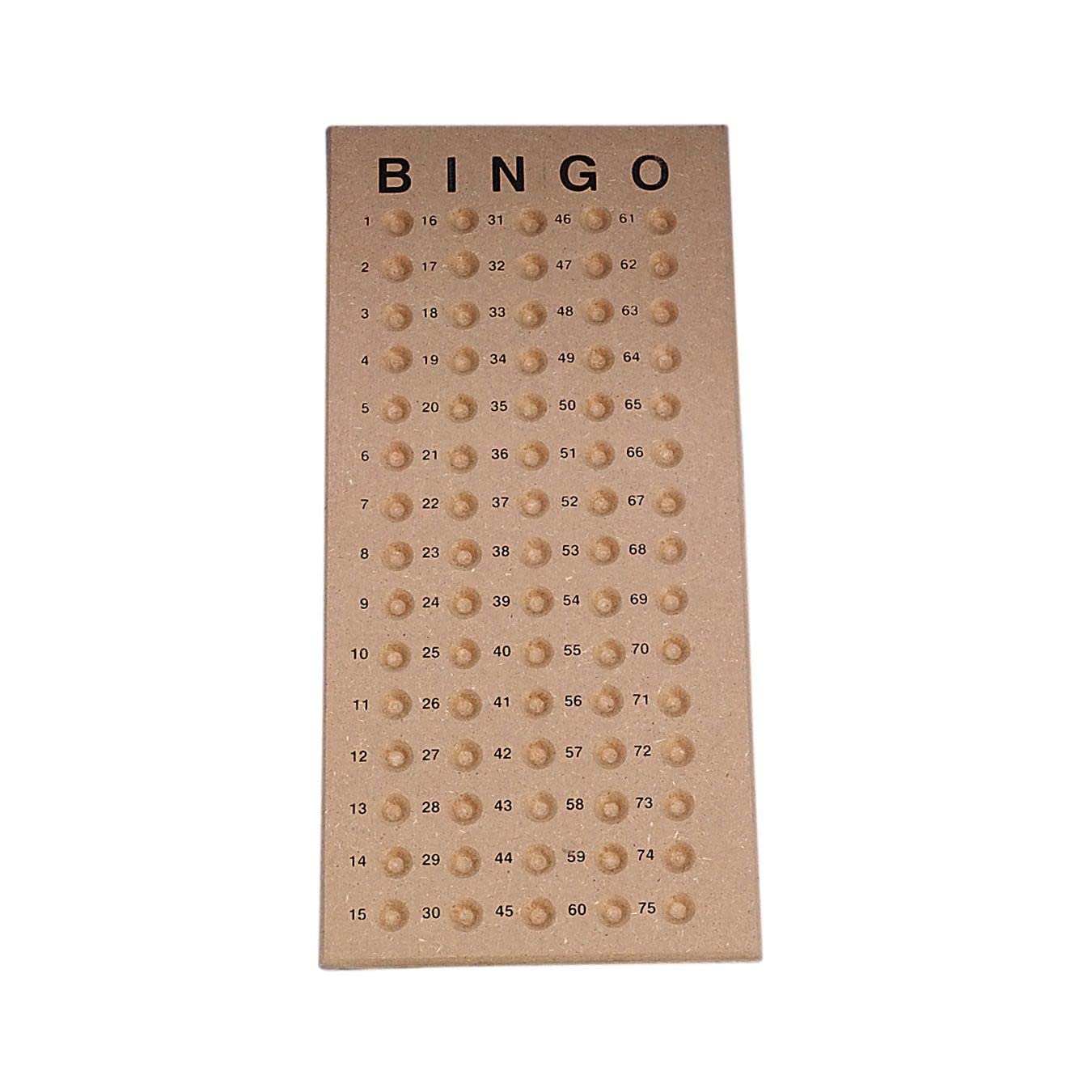 Photo 1 of ***FACTORY SEALED***S&S Worldwide Wooden Bingo Masterboard. 15-1/2" x 7-1/4" Board has 75 Pockets to Hold up to 7/8" Diameter Bingo Balls.