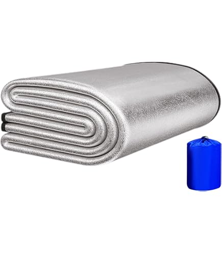 Tapis De Sol Randonnée VIDETOL Tapis De Sol Camping 200x250cm - Aluminium Isolant Thermique Pliable - Plage, Pique-Nique, Randonnée Matelas Isolation Camping Léger