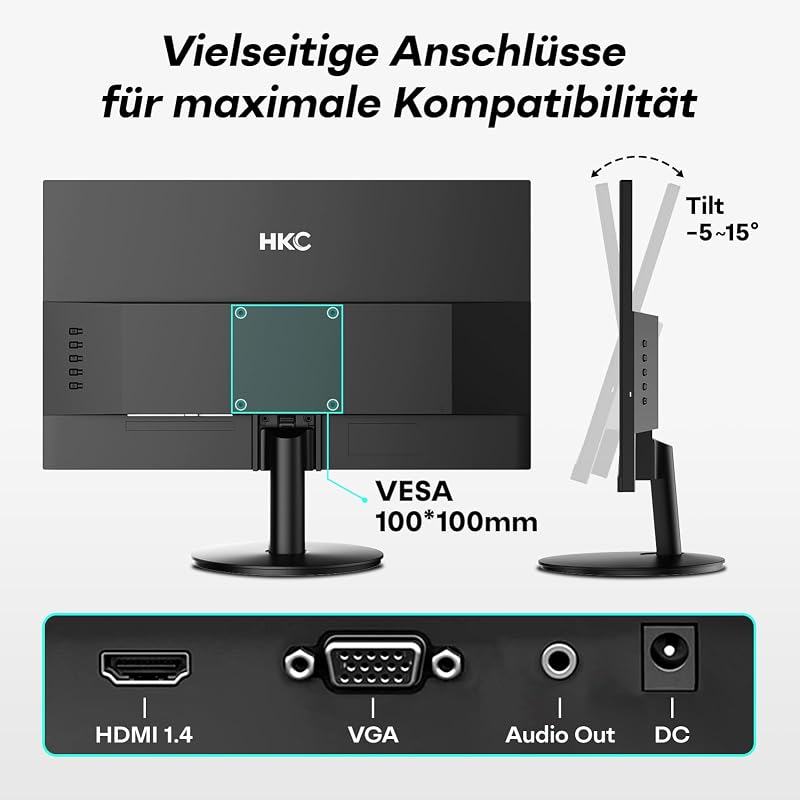 Gaming Monitor 27 Zoll Full HD,144 Hz PC‑Monitor,1080P,IPS Bildschirm