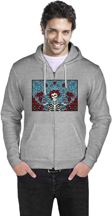 Grateful Dead Artwork Mens Zipper Hoodie X-Large : Amazon.co.uk: Clothing