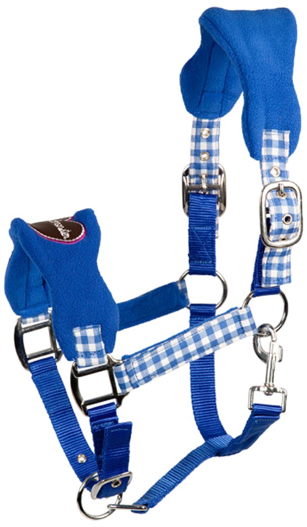 PFIFF 102433-149-Cob Plastic Halter Wiesn Horse Halter Thoroughbred M Blue/Purple